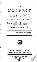 Oeuvres complètes de Monsieur de Montesquieu