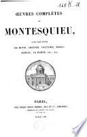 Oeuvres complètes de Montesquieu