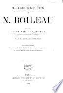 Oeuvres complètes de N. Boileau