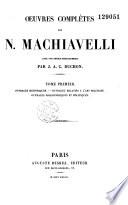 Oeuvres complètes de N. Macchiavelli