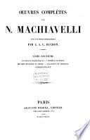 Oeuvres complètes de N. Machiavelli