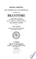 Oeuvres complètes de Pierre de Bourdeille, Seigneur de Brantôme