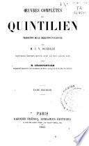 Oeuvres complètes de Quintilien