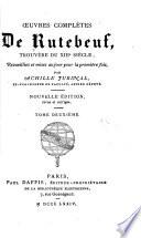 Oeuvres complètes de Rutebeuf