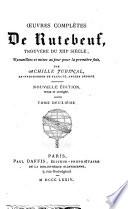 Oeuvres completes de Rutebeuf, trouvere du 13. siecle