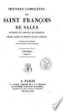 Oeuvres complètes de Saint François de Sales