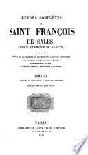 Oeuvres complètes de Saint François Sales: Opuscules de spiritualité. Entretiens spirituels