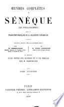 Oeuvres complètes de Sénèque (le philosophe) avec la traduction française de la collection Panckoucke