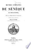 Oeuvres complètes de Sénèque le philosophe