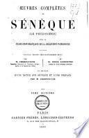 Oeuvres complètes de Sénèque (le Philosophe)