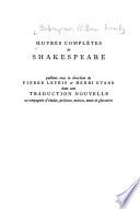 Oeuvres complètes de Shakespeare: Les deux gentilshommes de Vérone