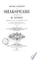 Oeuvres completes de Shakspeare traduction de M. Guizot