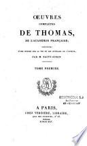 Oeuvres complètes de Thomas, de l'Académie française