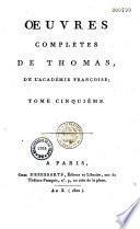 Oeuvres completes de Thomas