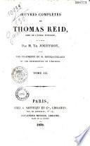 Oeuvres complètes de Thomas Reid, chef de l'école écossaise