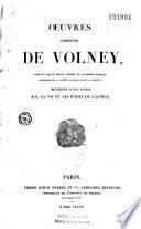 Oeuvres complètes de Volney,...