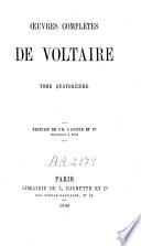 Oeuvres complètes de Voltaire ; éd. de Ch. Lahure