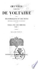 Oeuvres complètes de Voltaire: Essai sur les mœurs
