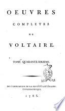 Oeuvres Completes de Voltaire