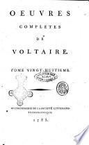 Oeuvres completes de Voltaire. Tome premier [-quatre-vingt-douzieme]