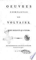 Oeuvres completes de Voltaire. Tome premier [-quatre-vingt-douzieme]