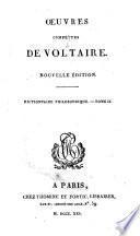 Oeuvres complètes de Voltaire. Tome premier (-soixantieme)