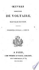 Oeuvres complètes de Voltaire. Tome premier (-soixantieme)