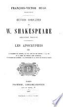Oeuvres complètes de W. Shakespeare ...