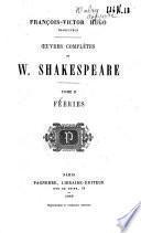 Oeuvres complètes de William Shakespeare: Féeries
