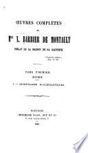 Oeuvres complètes de X. Barbier de Montault, prélat de la maison de Sa Sainteté