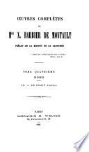 Oeuvres complètes de X. Barbier de Montault, prélat de la maison de Sa Sainteté: Le droit papal