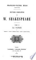 Oeuvres completes “de W. Shakespeare”