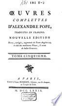Oeuvres complettes d'Alexandre Pope,