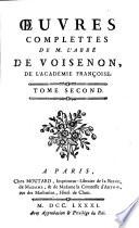 Oeuvres complettes de M. l'abbé de Voisenon