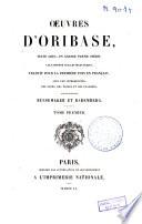 Oeuvres d'Oribase