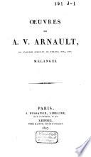 Oeuvres de A. V. Arnault