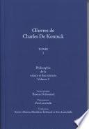 Oeuvres de Charles De Koninck 1 volume 2