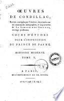 Oeuvres de Condillac, revues, corrigées par l'auteur, imprimées sur ses manuscrits autographes, et augmentées de La langue des calculs, ouvrage posthume