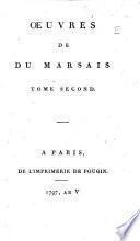 Oeuvres de du Marsais. Tome premier [-septieme]