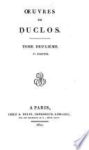 Oeuvres de Duclos...