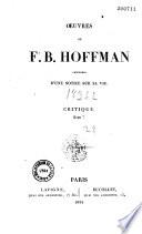 Oeuvres de F. B. Hoffman