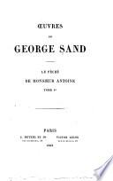 Oeuvres de George Sand: Le péché de Monsieur Antoine., t. I