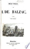 Oeuvres de H. de Balzac ...