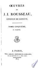 Oeuvres de J.J. Rousseau ...