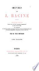 OEuvres de J. Racine: Mithridate. Iphigénie en Tauride. Poésies diverses. OEuvres diverses en prose. 1865