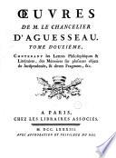 Oeuvres de M. le chancelier d'Aguesseau