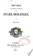 Oeuvres de madame la baronne de Staël-Holstein