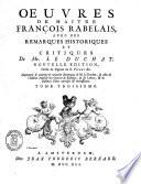 Oeuvres de maître François Rabelais