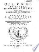 Oeuvres de Maitre François Rabelais