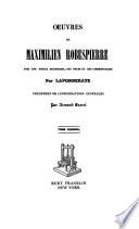 Oeuvres de Maximilien Robespierre